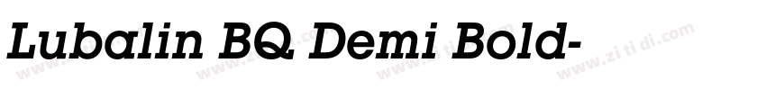 Lubalin BQ Demi Bold字体转换